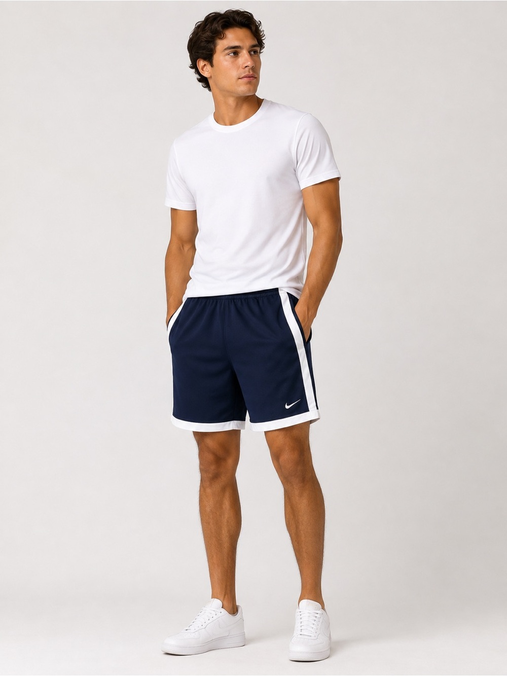 Nike Men’s Navy Blue Athletic Shorts - Size L